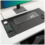 Mobilize PU Leather Desk Mat - Chargeur Qi Wireless 2 mètres 15W - Noir
