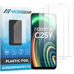 Mobigear Realme C25Y Protection d'écran Film - Compatible Coque (Lot de 3)