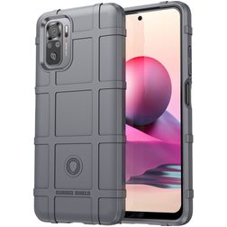 Mobigear Rugged Shield Coque POCO M5s Coque arrière en TPU Souple Anti-Chocs - Gris