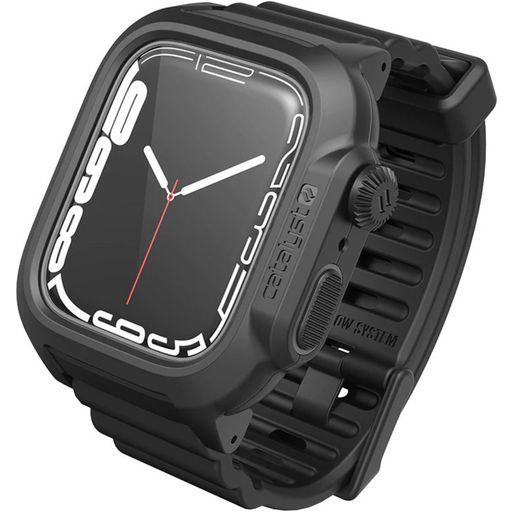 Catalyst Waterproof Case Bracelet Silicone Apple Watch - 45 mm Fermeture boucle ardillon - Noir