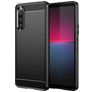 Mobigear Brushed Slim Coque Sony Xperia 10 V Coque arrière en TPU Souple - Noir