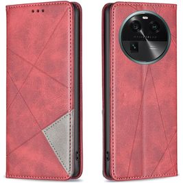 Mobigear Rhombus Slim Housse OPPO Find X6 Etui - Rouge