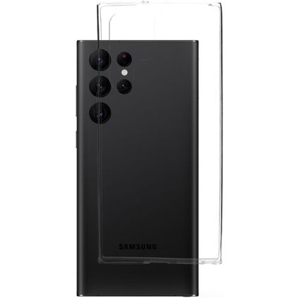 Mobiparts Classic Coque Transparente Samsung Galaxy S22 Ultra Coque arrière en TPU Souple - Transparent