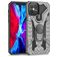 Mobigear Armor Ring Coque iPhone 12 Pro Max Coque arrière Rigide Anti-Chocs avec Anneau-Support - Gris