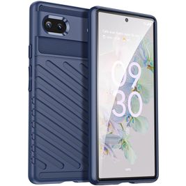 Mobigear Groove Coque Google Pixel 6a Coque arrière en TPU Souple - Bleu