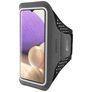 Mobiparts Comfort Fit Brassard Téléphone Samsung Galaxy A32 5G Brassard Coque de Sport en Neoprène - Noir