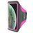 Mobiparts Comfort Fit Brassard Téléphone iPhone XS Brassard Coque de Sport en Neoprène - Neon Pink
