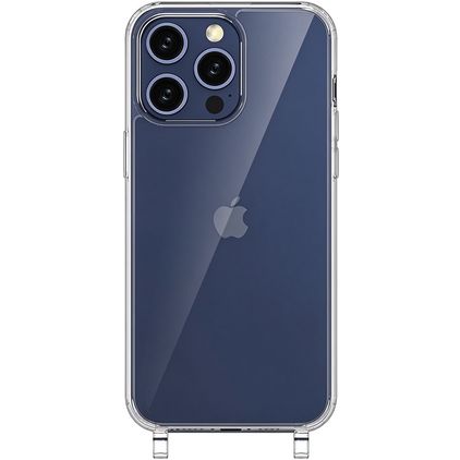 Mobigear Mix & Match Transparent iPhone 15 Pro Max TPU souple Coque avec cordon - Transparent