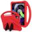 Mobigear AeroArmor Coque iPad 11 (2025) Coque de tablette pour enfants avec Poignée Enfants en EVA + Porte-crayon - Rouge