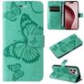 Mobigear Butterfly Housse iPhone 16 Pro Etui Porte-Monnaie - Vert