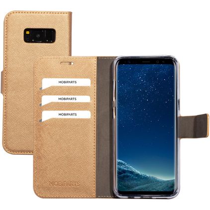 Mobiparts Saffiano Wallet Housse Samsung Galaxy S8 Etui Porte-Monnaie - Copper