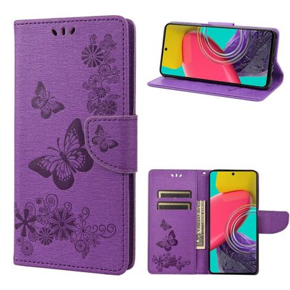 Mobigear Butterfly Samsung Galaxy M53 Étui Portefeuille - Violet