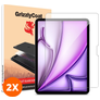 GrizzlyCoat Magic Applicator iPad Air 11 Pouces (2025) Verre trempé Protection d'écran - Compatible Coque + Cadre d'installation (Lot de 2)