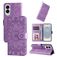 Mobigear Sunflower Housse Samsung Galaxy S25 Edge Etui Porte-Monnaie - Violet