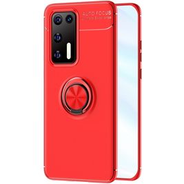 Mobigear Armor Ring Coque Huawei P40 Coque arrière en TPU Souple Anti-Chocs avec Anneau-Support - Rouge