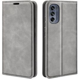 Mobigear Retro Slim Housse Motorola Moto G62 Etui Porte-Monnaie - Gris