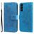 Mobigear Flowers Housse Samsung Galaxy S23 Etui Porte-Monnaie - Bleu