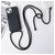 Mobigear Lanyard Card iPhone 15 Coque avec cordon en Silicone et Porte-Cartes - Noir
