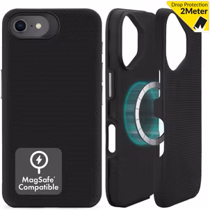 My Style Magsafe Tough Coque iPhone SE (2022) MagSafe Coque arrière Rigide Anti-Chocs - Noir