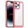 Mobigear Crystal Coque iPhone 14 Pro Max Coque arrière Rigide - Transparent / Rouge