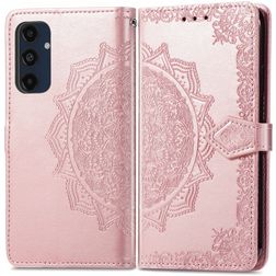 Mobigear Mandala Housse Samsung Galaxy A16 Etui Porte-Monnaie - Rose doré