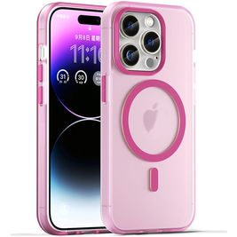 Mobigear Shockproof Coque iPhone 16 Pro MagSafe Coque arrière en TPU Souple - Rose