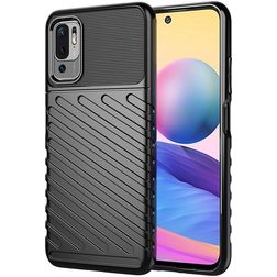 Mobigear Groove Coque Xiaomi Redmi Note 10 5G Coque arrière en TPU Souple - Noir