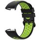 Mobigear Sport Plus Buckle Bracelet Silicone Fitbit Charge 3 Fermeture boucle ardillon - Noir / Vert
