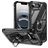 Mobigear Crystal Ring Coque iPhone 16e Coque arrière Rigide avec Anneau-Support - Noir