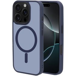 Mobiparts Hardcover iPhone 16 Pro MagSafe Plastique rigide Coque arrière - Satin Blue