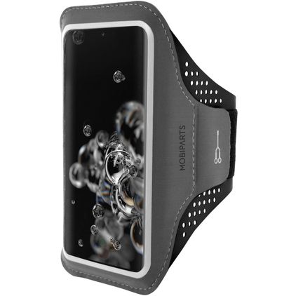 Mobiparts Comfort Fit Brassard Téléphone Samsung Galaxy S20 Ultra Brassard Coque de Sport en Neoprène - Noir