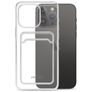 Mobilize Gelly Card Transparent iPhone 14 Pro Max TPU souple Coque arrière avec porte-cartes - Transparent
