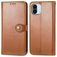 Mobigear Snap Button Housse Xiaomi Redmi A1 4G Etui Porte-Monnaie - Marron