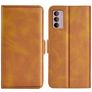 Mobigear Slim Magnet Housse Motorola Moto G42 Etui Porte-Monnaie - Cognac