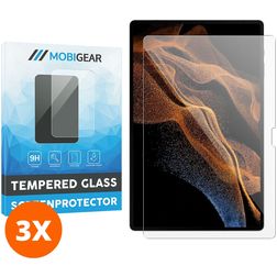 Mobigear Samsung Galaxy Tab S8 Ultra Verre trempé Protection d'écran - Compatible coque (Lot de 3)