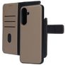 Mobiparts Samsung Galaxy A36 Coque Cuir véritable Étui 2en1 avec coque amovible Portefeuille - Taupe