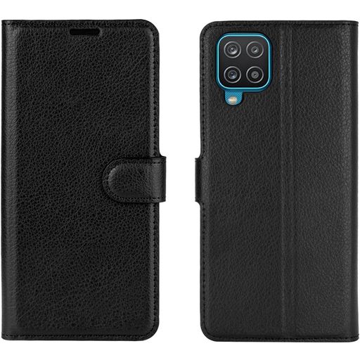 Mobigear Classic Housse Samsung Galaxy A12 Etui Porte-Monnaie - Noir
