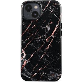 Burga Tough Coque iPhone 15 Coque arrière Rigide Anti-Chocs - Rose Gold Marble