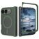 Mobigear Shockproof Coque iPhone Duo MagSafe Coque arrière Rigide - Vert foncé
