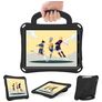 Mobigear Football Coque iPad Air 11 Pouces (2025) Coque arrière en EVA + Bandoulière + Support Amovible - Noir