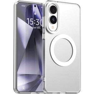 Mobigear Shockproof Coque Samsung Galaxy S25 Edge MagSafe Coque arrière Rigide - Blanc