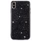 Mobigear Glitter Coque iPhone XR Coque arrière Rigide - Noir
