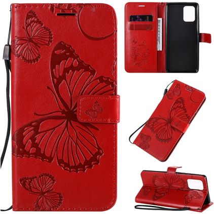 Mobigear Butterfly Samsung Galaxy S10 Lite Étui Portefeuille - Rouge