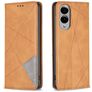 Mobigear Rhombus Slim Housse Samsung Galaxy S25 Edge Etui - Cognac