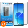 Mobigear Premium OPPO Reno 6 Pro 5G Verre trempé Protection d'écran - Compatible Coque - Noir (Lot de 2)