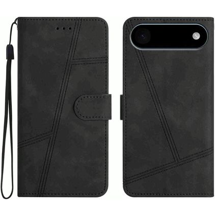 Mobigear Stitch iPhone Air Étui Portefeuille - Noir