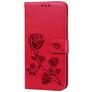 Mobigear Roses Housse Samsung Galaxy A10 Etui Porte-Monnaie - Rouge