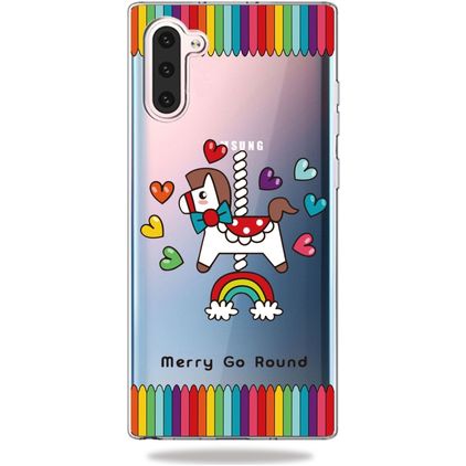 Mobigear Design Coque Samsung Galaxy Note 10 Coque arrière en TPU Souple - Carrousel