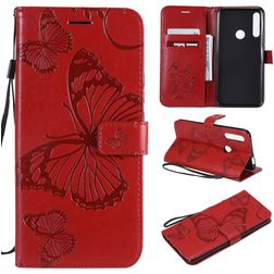 Mobigear Butterfly Housse Huawei P Smart Z Etui Porte-Monnaie - Rouge