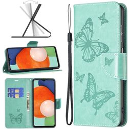 Mobigear Butterfly Housse Samsung Galaxy A13 4G Etui Porte-Monnaie - Turquoise
